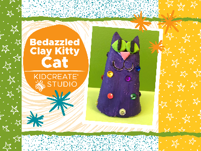 Fun Fridays - Bedazzled Clay Kitty Cat (4-9 Years)
